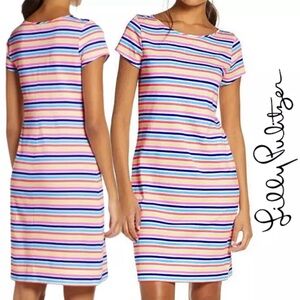 Lilly Pulitzer 100% PIMA COTTON PERU🇵🇪MADE SS Marlowe Dress Island Stripe SMALL